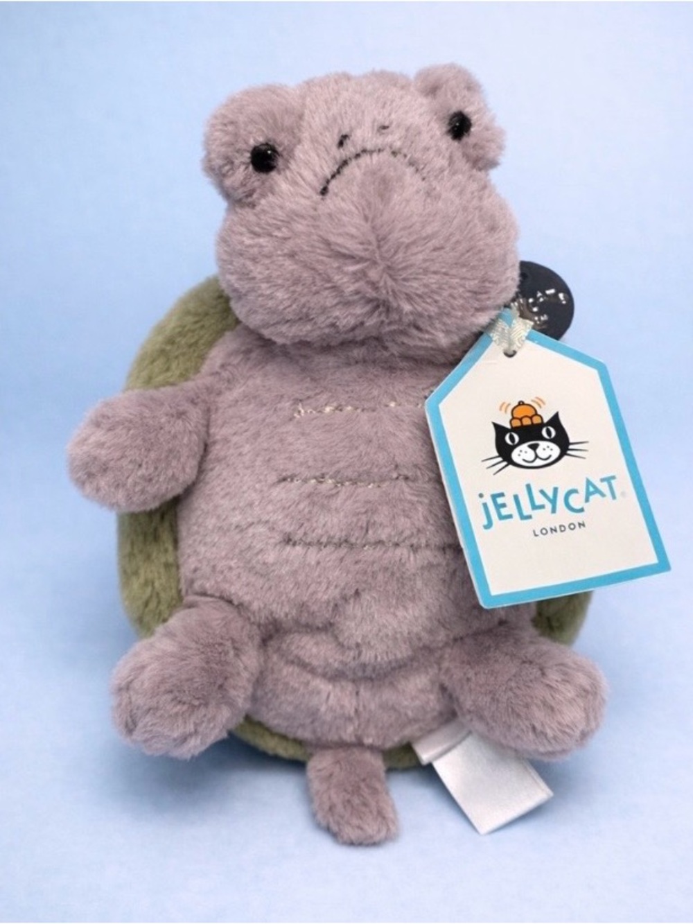 Jellycat Timmy Turtle Bag Charm NWT Plush Keychain Grumpy Turtle Clip Charm
